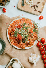 Spaghetti ricotta tomate et courgette