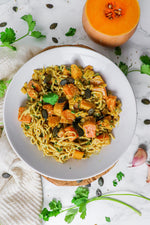 Curry de courge et spaghetti