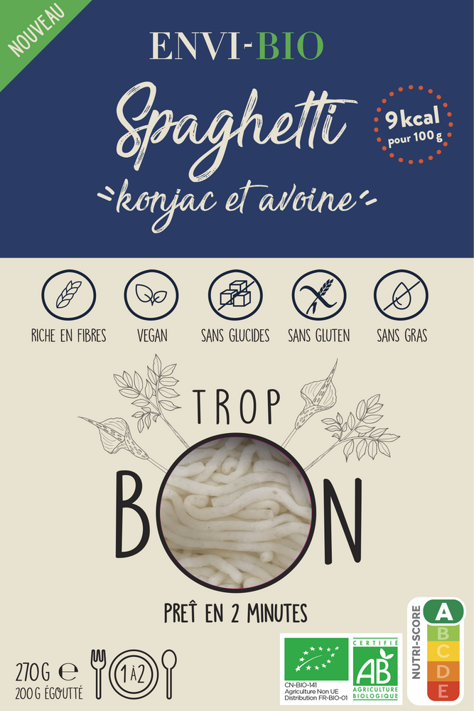Envi Bio Spaghetti Konjac Et Avoine Bio 270G - Naturalia Courses en ligne  et offres